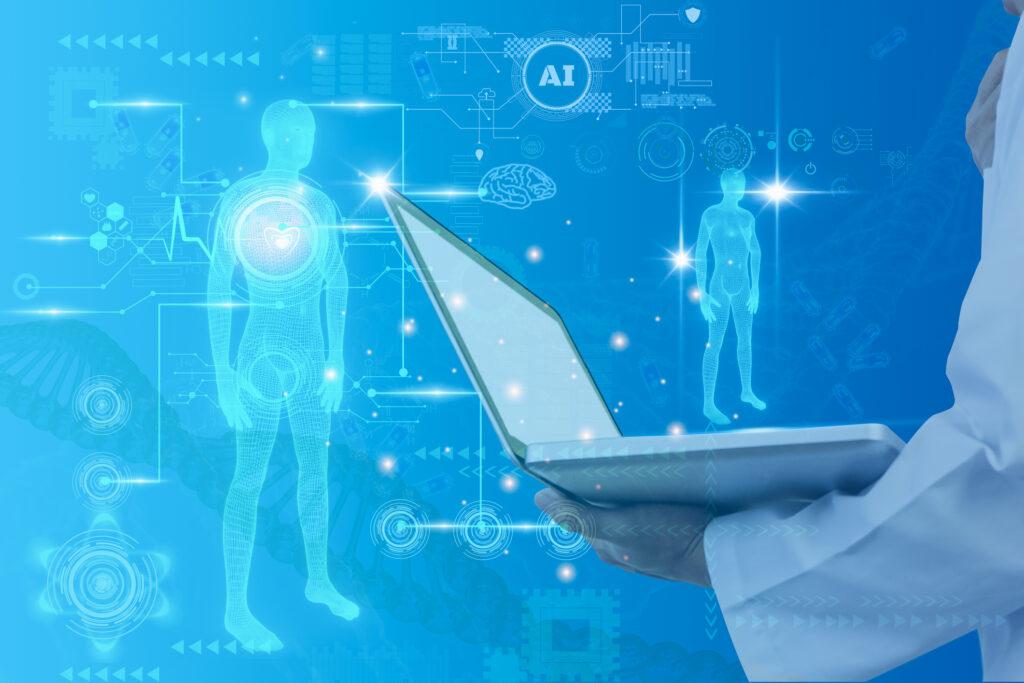 A health care provider viewing intelligent insights on a patient.